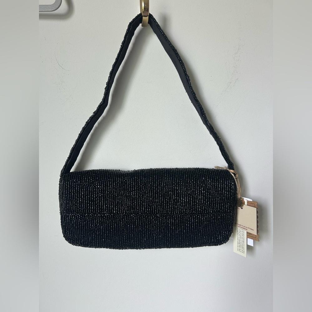 Viral Black Beaded Shoulder Bag